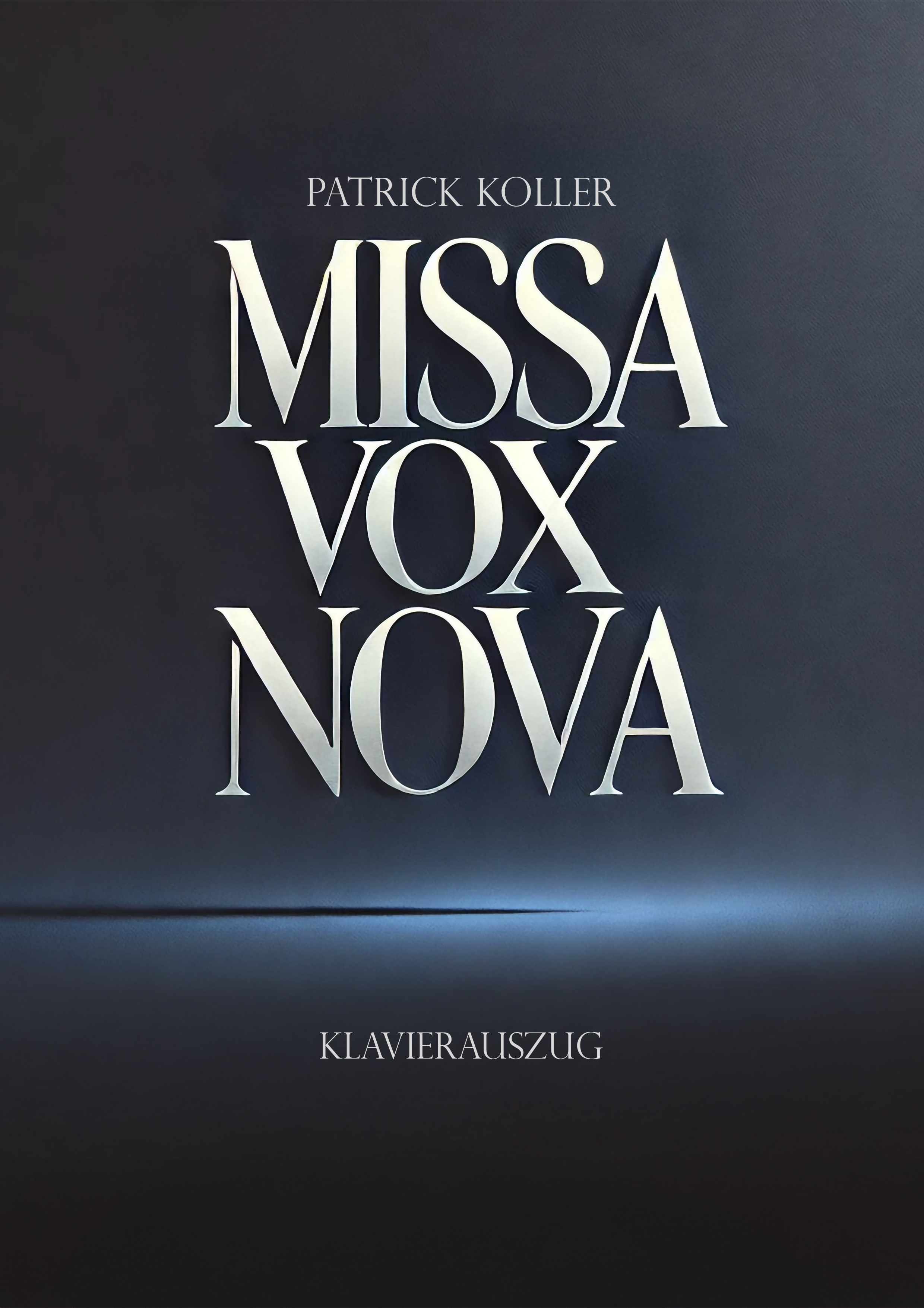 Dunkle Covergestaltung des Klavierauszugs der Missa Vox Nova.